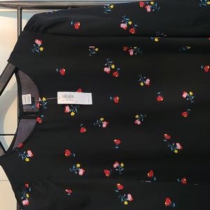 NWT old navy black flower print dress